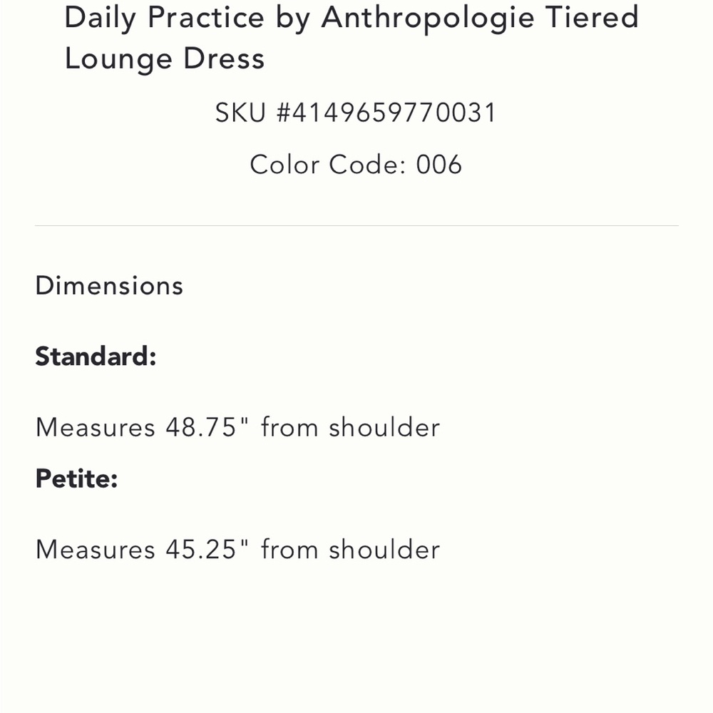 Anthropologie Daily Practice Tiered Lounge Dress - fits L - Picture 6 of 16